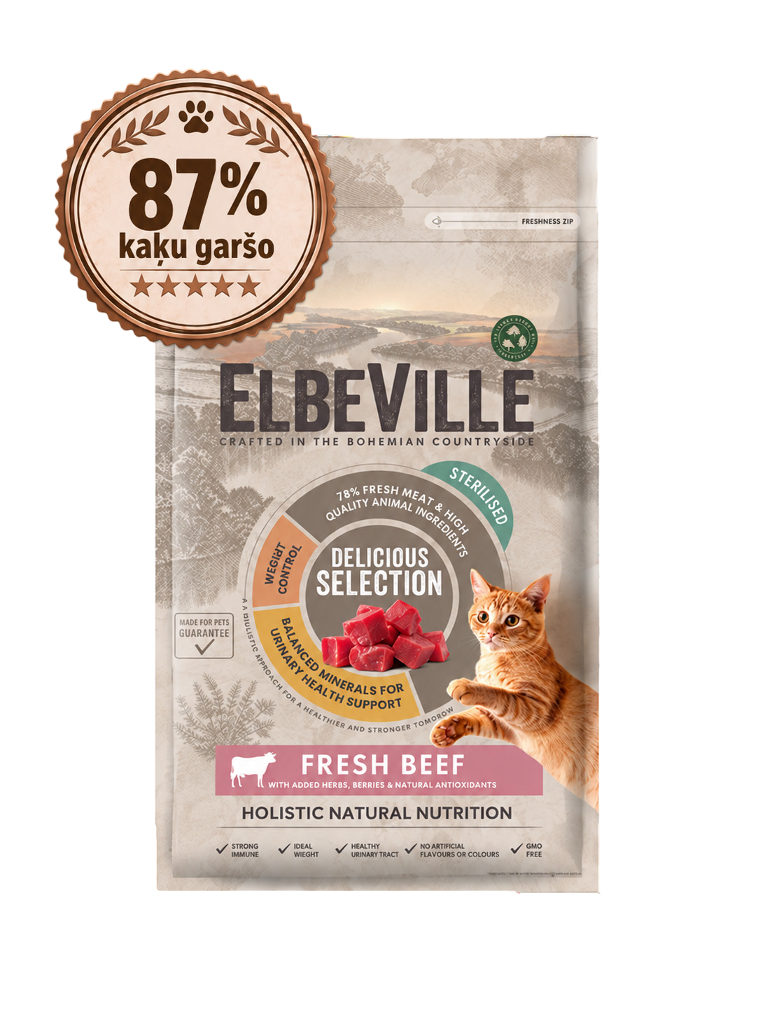 Elbeville barība kaķiem ar cūkgaļu